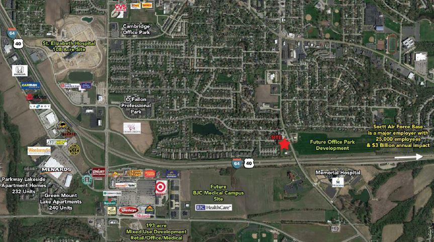 1405 S Lincoln Ave, O'Fallon, IL for sale - Aerial - Image 2 of 2