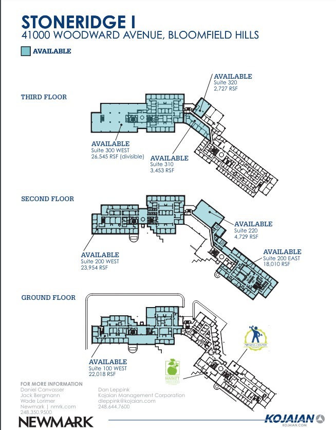 41000 Woodward Ave, Bloomfield Hills, MI à louer Plan d’étage- Image 1 de 1