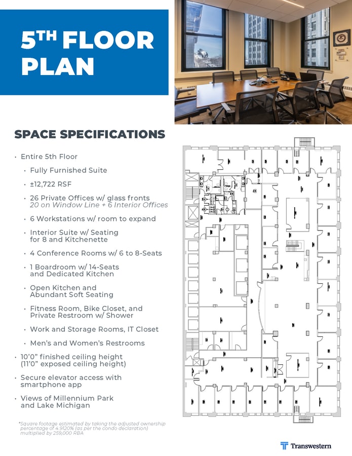 50 E Washington St, Chicago, IL 60602 - Unit 500 to 518 - - Floor Plan - Image 1 of 14