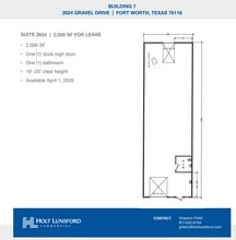 2501-2519 Gravel Dr, Fort Worth, TX à louer Plan d’étage- Image 1 de 1