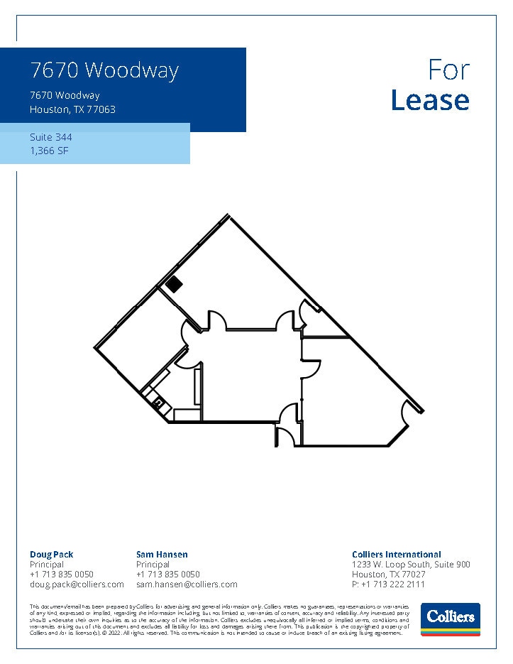 7670 Woodway Dr, Houston, TX for lease Floor Plan- Image 1 of 1
