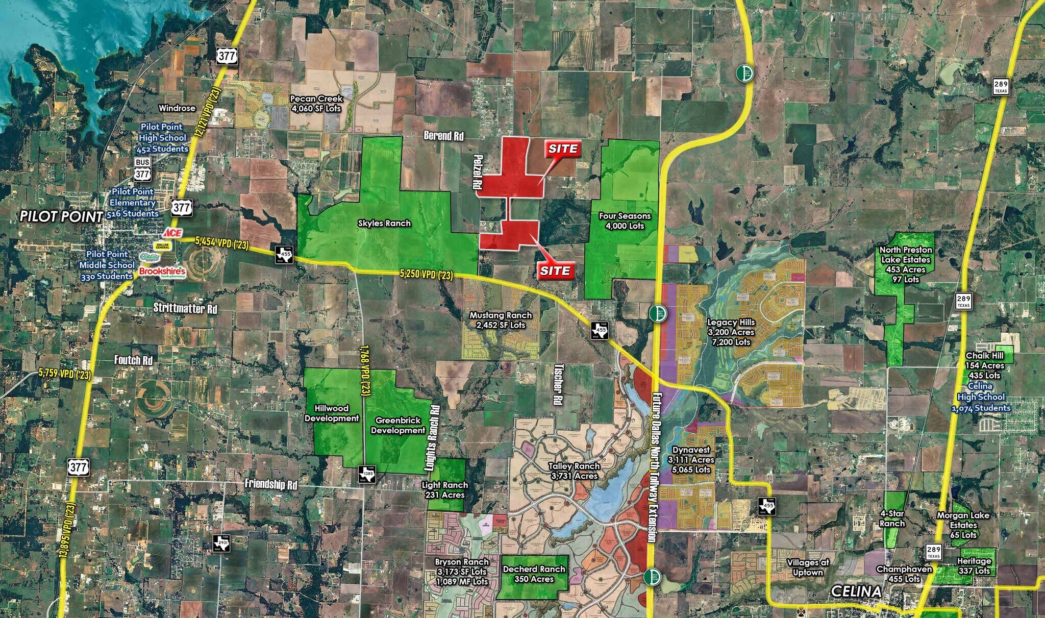 NEQ of Pelzel and FM 455 rd, Pilot Point, TX à vendre Photo du bâtiment- Image 1 de 1