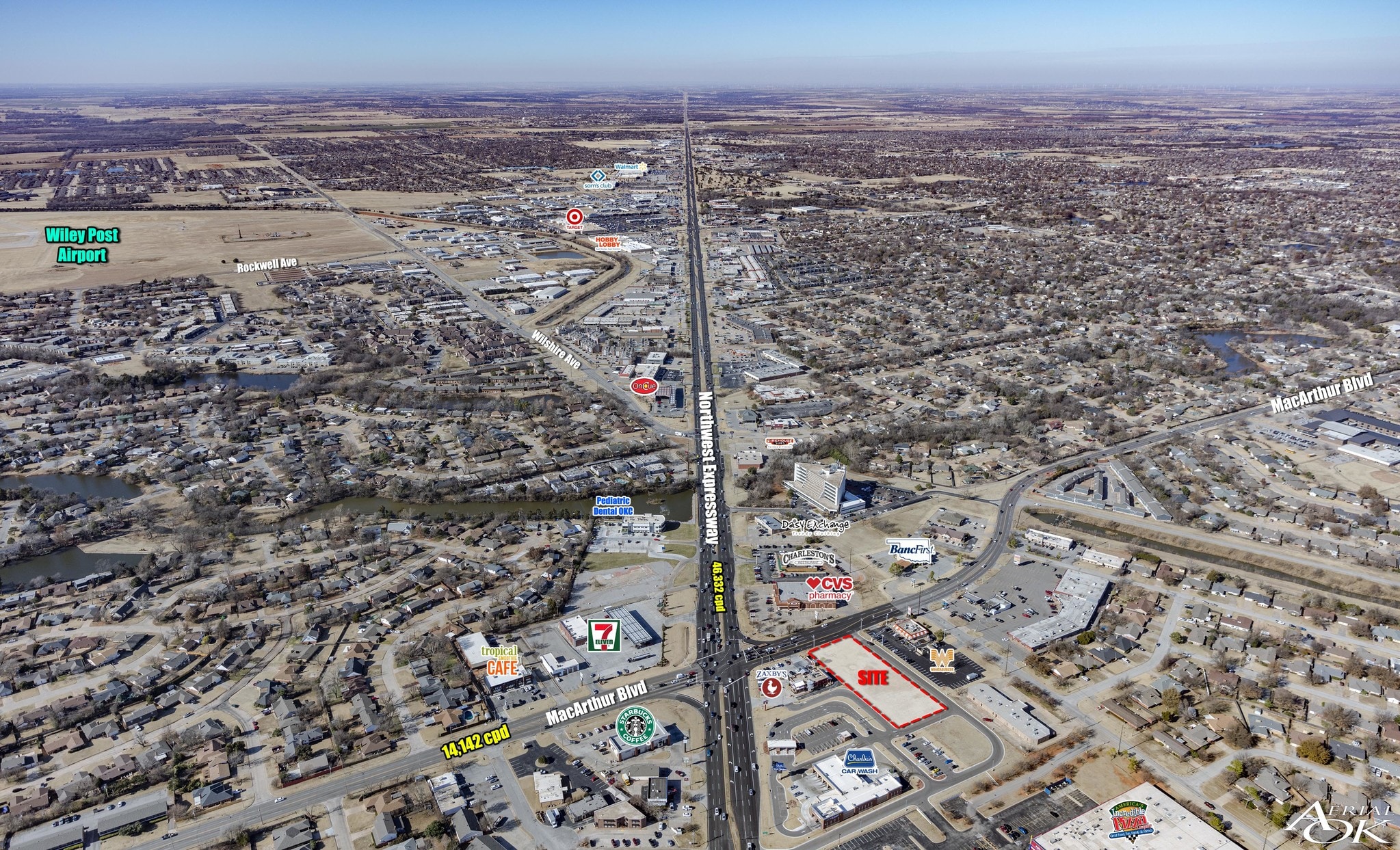 5857 NW Expressway Expy, Oklahoma City, OK for lease Aerial- Image 1 of 2