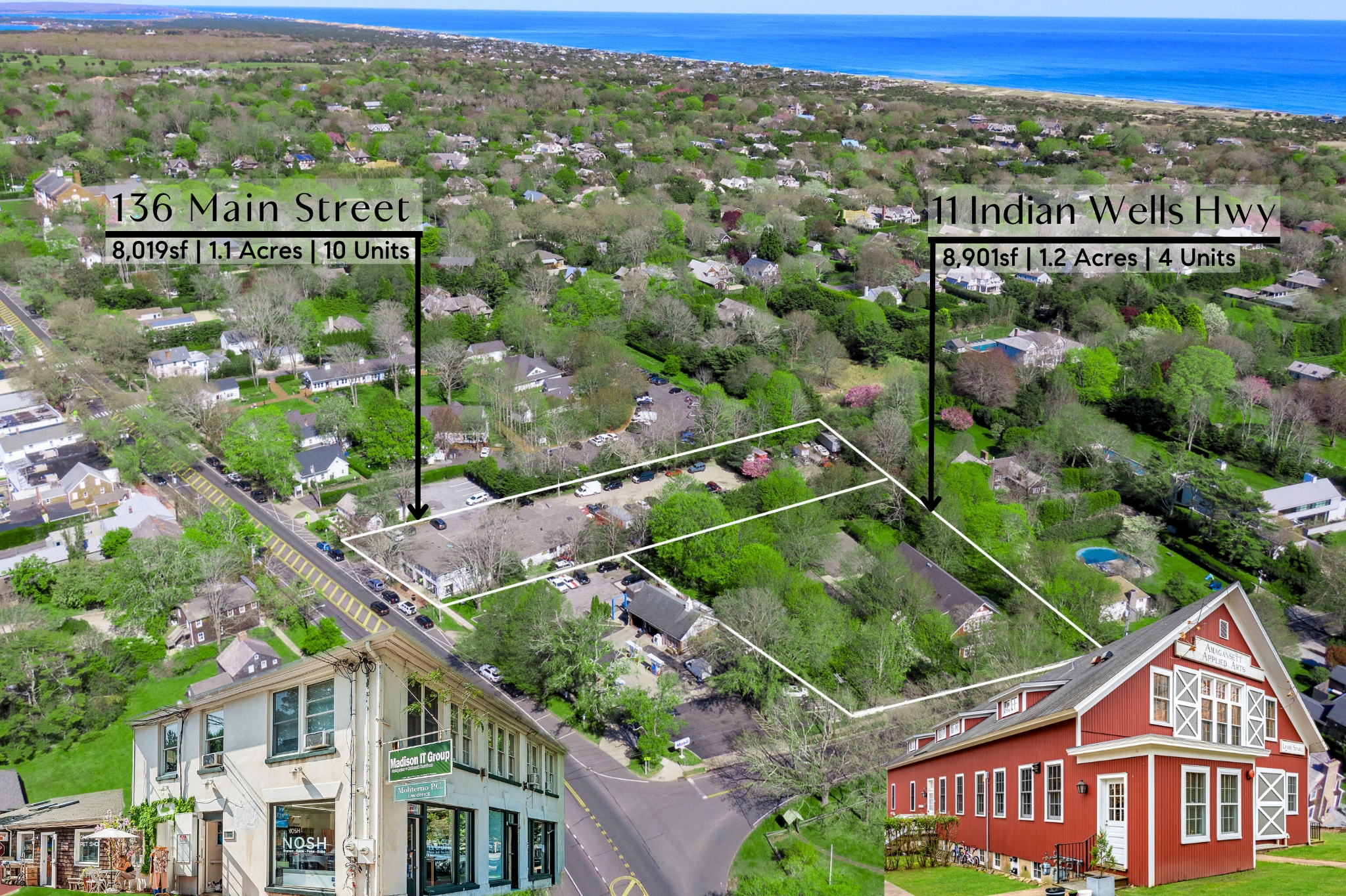 PREMIER AMAGANSETT COMMERCIAL ASSEMBLAGE portefeuille de 2 propriétés à vendre sur LoopNet.ca Photo du bâtiment- Image 1 de 24