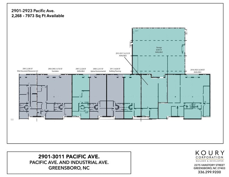 2901-3011 Pacific Ave, Greensboro, NC for lease - Building Photo - Image 2 of 10