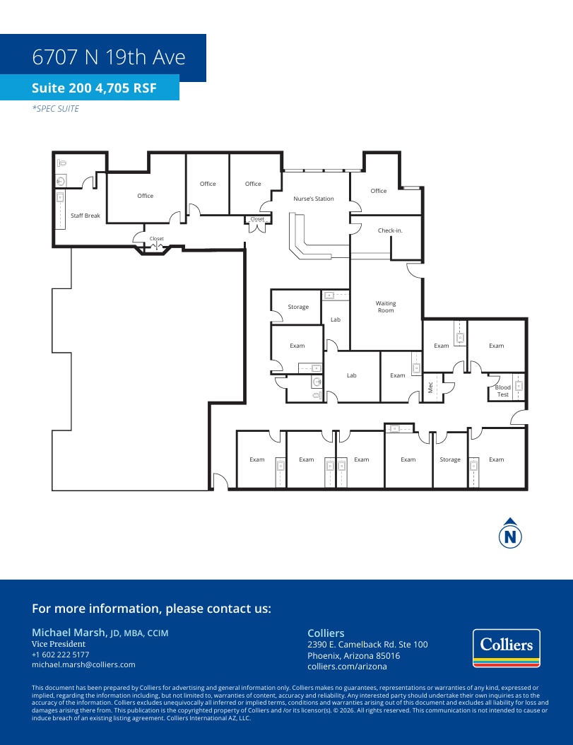 6707 N 19th Ave, Phoenix, AZ à louer Plan d’étage- Image 1 de 1