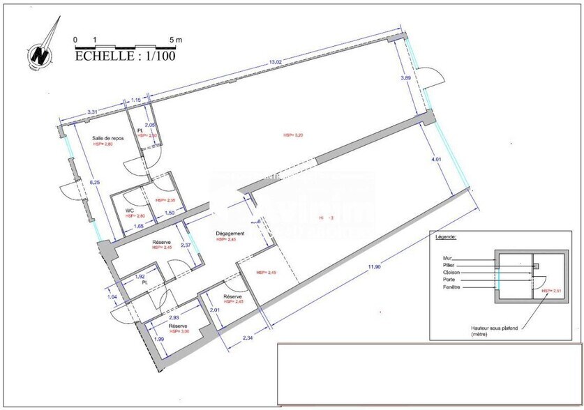 Commerce de détail dans Colomiers à louer - Plan d’étage - Image 1 de 1