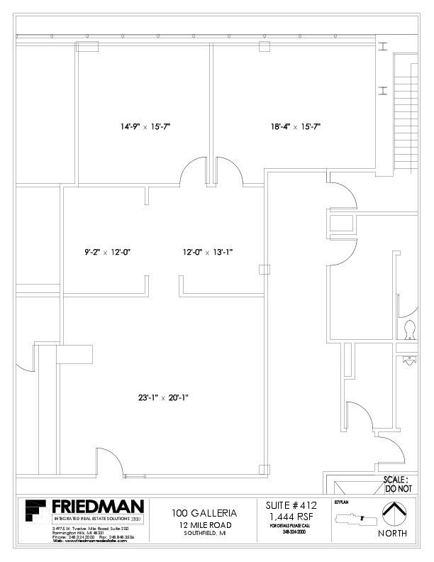 300 Galleria Officentre, Southfield, MI for lease Floor Plan- Image 1 of 2