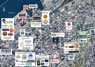 811 Prospect Ave E, Cleveland, OH - AERIAL map view