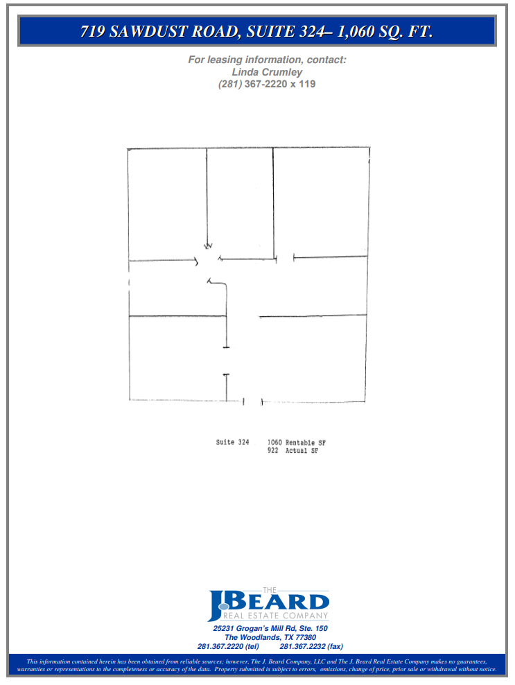 719 Sawdust Rd, The Woodlands, TX à louer Plan d  tage- Image 1 de 1