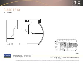 200 E Broward Blvd, Fort Lauderdale, FL à louer Plan d  tage- Image 1 de 2