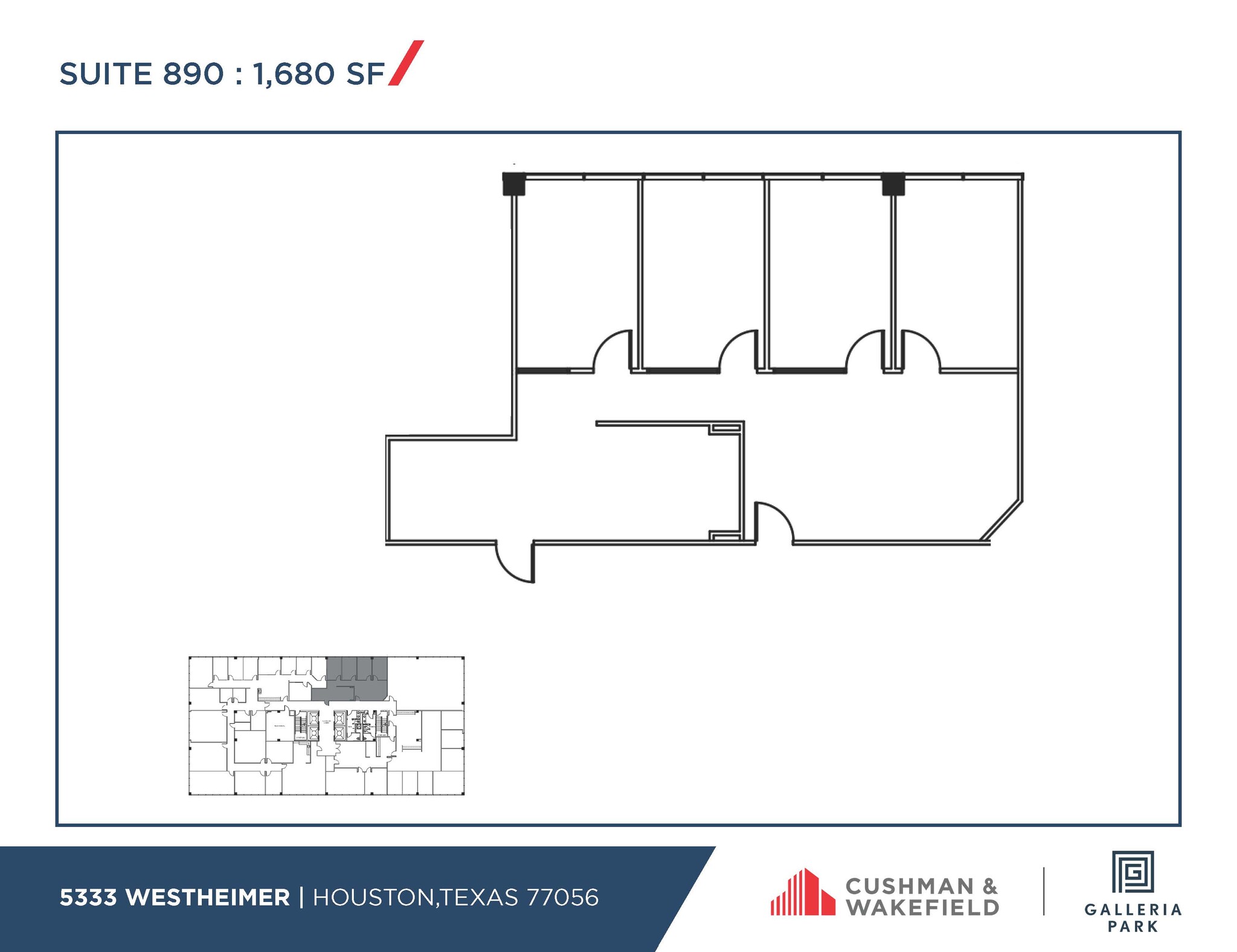 5251 Westheimer Rd, Houston, TX à louer Plan d  tage- Image 1 de 1