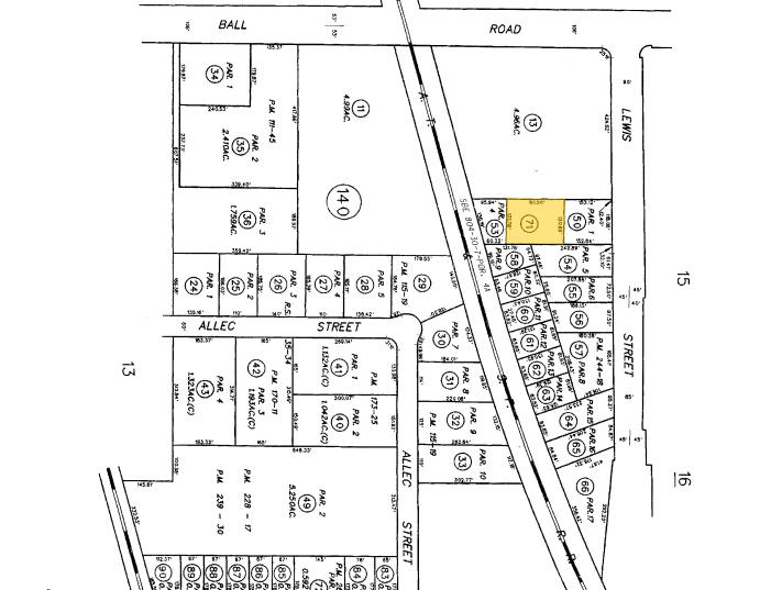 1301-1307 S Lewis St, Anaheim, CA à louer - Plan cadastral - Image 1 de 2
