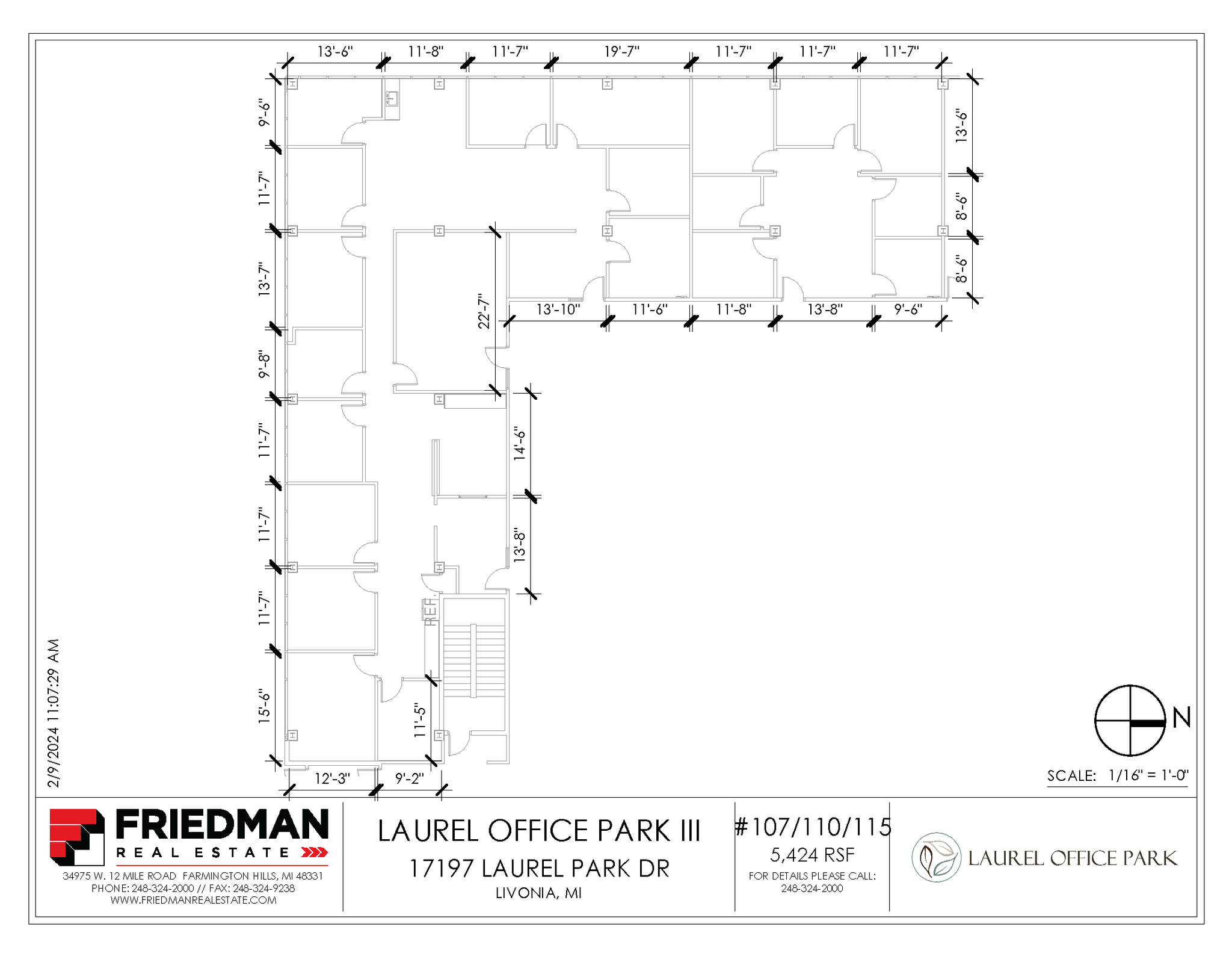 17197 N Laurel Park Dr, Livonia, MI for lease Floor Plan- Image 1 of 3