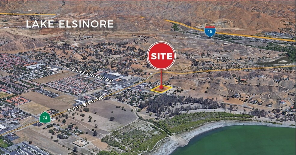 16960 Lakeshore Dr, Lake Elsinore, CA for sale - Aerial - Image 1 of 9