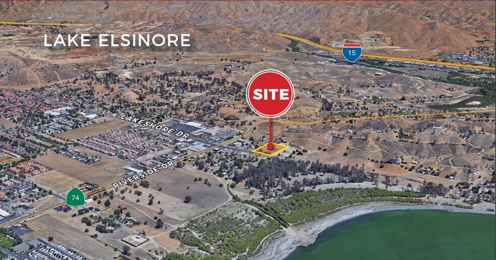 16960 Lakeshore Dr, Lake Elsinore, CA à vendre - Aérien - Image 1 de 9