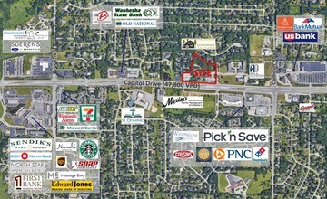 17700 W Capitol Dr, Brookfield, WI - AERIAL  map view