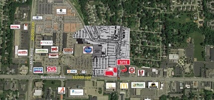 7640-7642 Beechmont Ave, Cincinnati, OH - AÉRIEN Vue de la carte