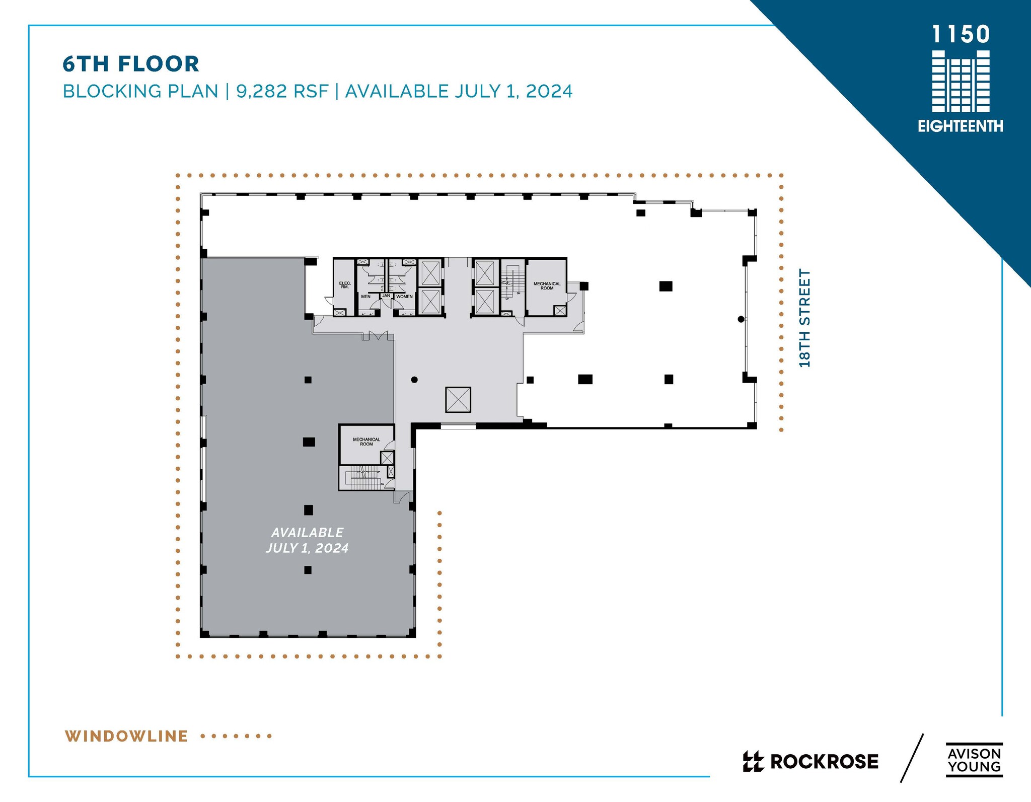 1150 18th St NW, Washington, DC à louer Plan d  tage- Image 1 de 2