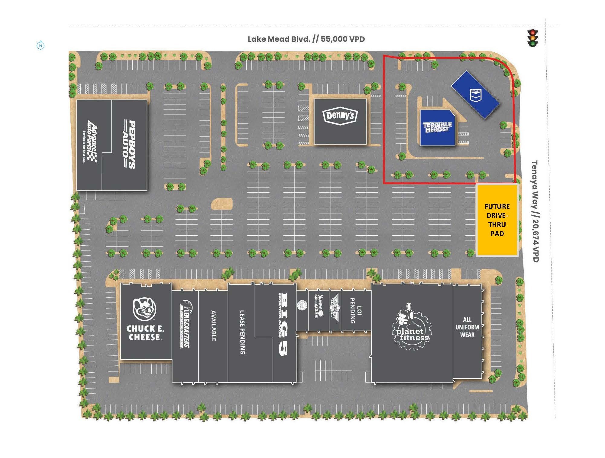 7301-7399 W Lake Mead Blvd, Las Vegas, NV à louer Plan de site- Image 1 de 1