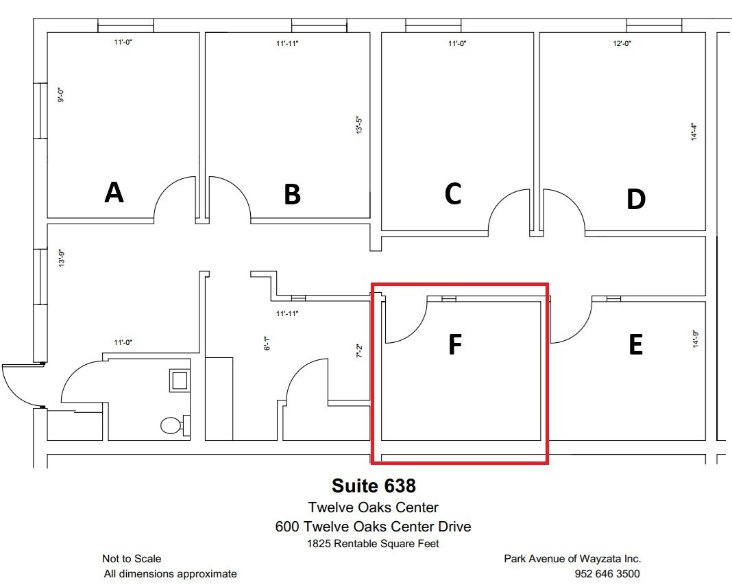 600 Twelve Oaks Center Dr, Wayzata, MN à louer Plan d’étage- Image 1 de 1