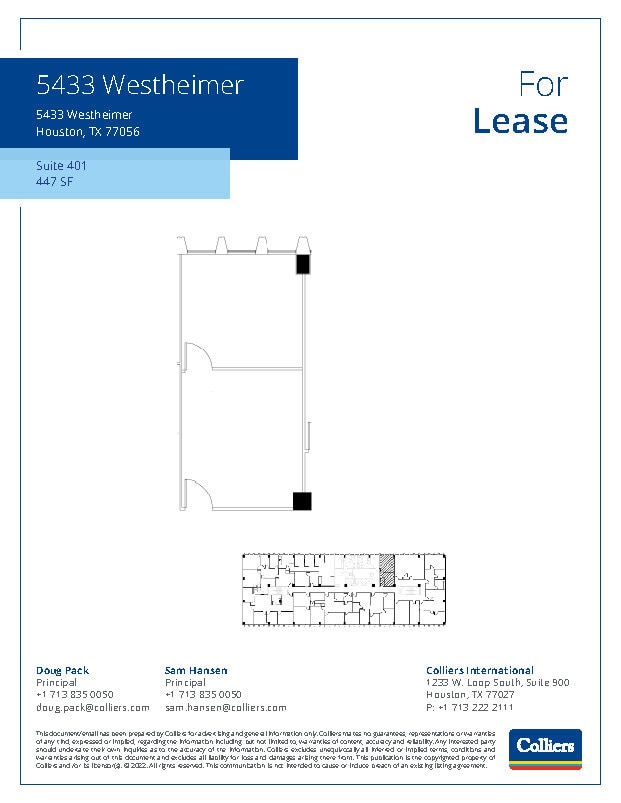 5433 Westheimer Rd, Houston, TX for lease Floor Plan- Image 1 of 1
