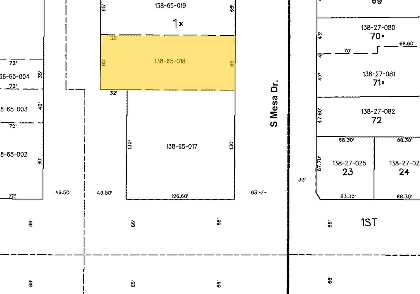 52 S Mesa Dr, Mesa, AZ à louer - Plan cadastral - Image 2 de 4