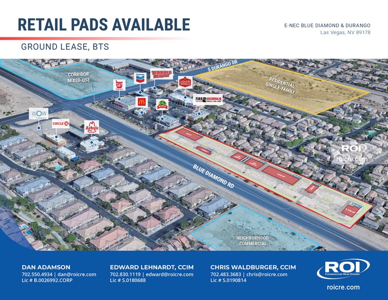 E-Nec Blue Diamond & Durango, Las Vegas, NV for lease - Aerial - Image 1 of 6