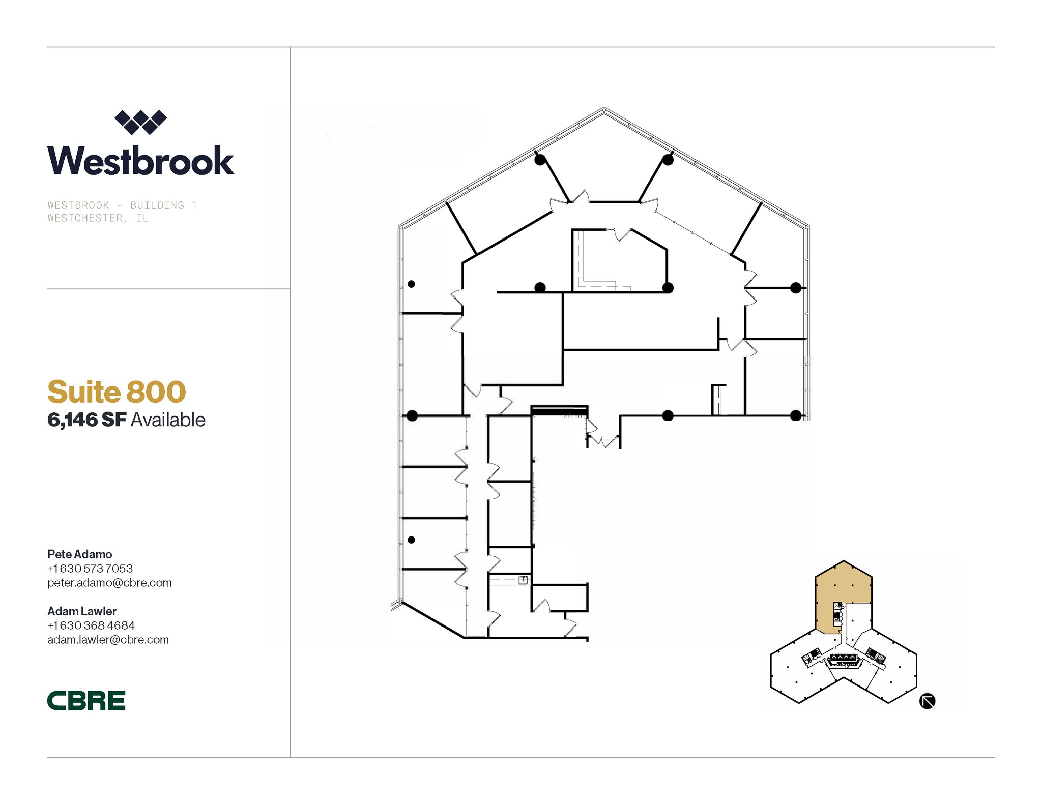 1 Westbrook Corporate Ctr, Westchester, IL for lease Floor Plan- Image 1 of 1