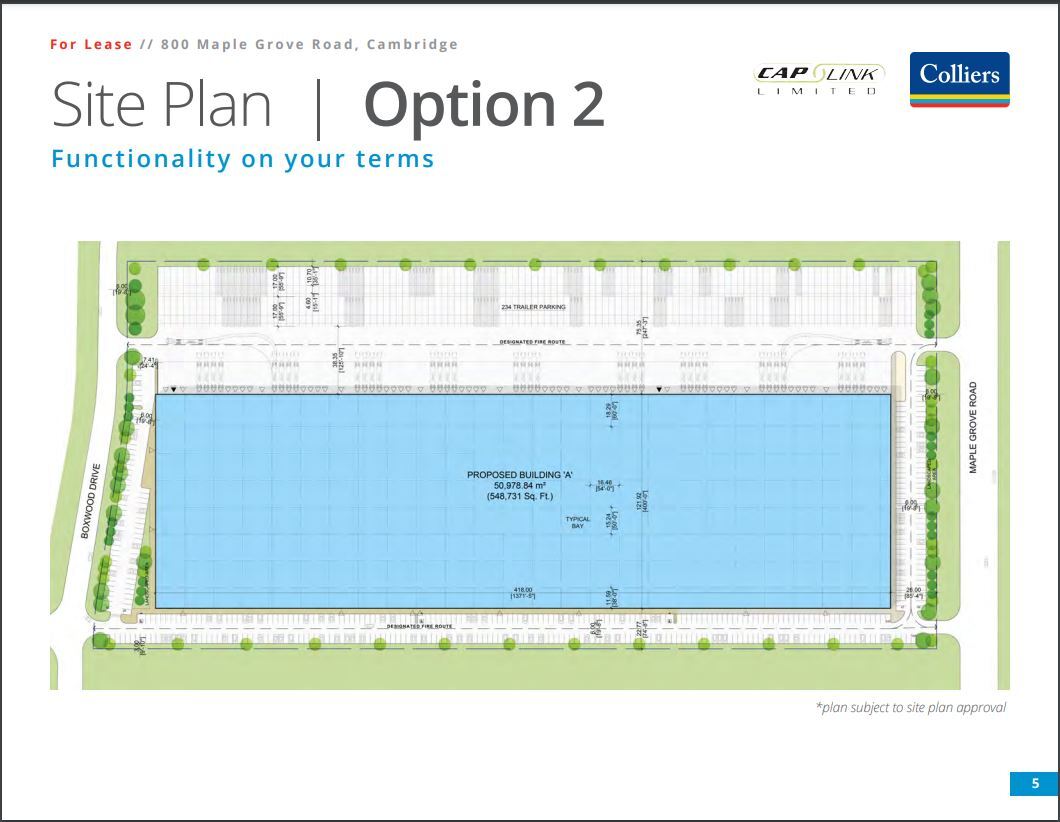 800 Maple Grove Rd, Cambridge, ON for lease Site Plan- Image 1 of 1