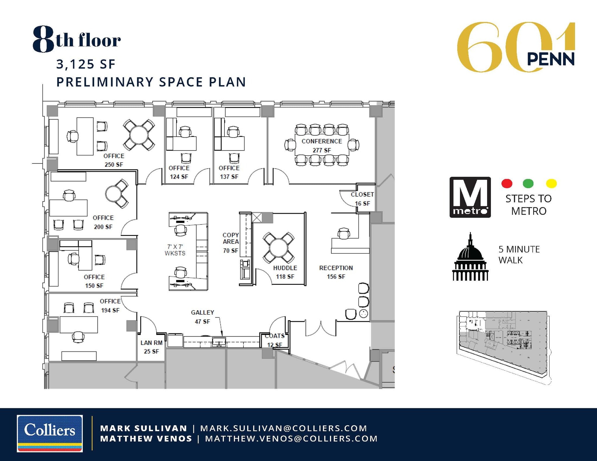601 Pennsylvania Ave NW, Washington, DC à louer Plan d’étage- Image 1 de 3