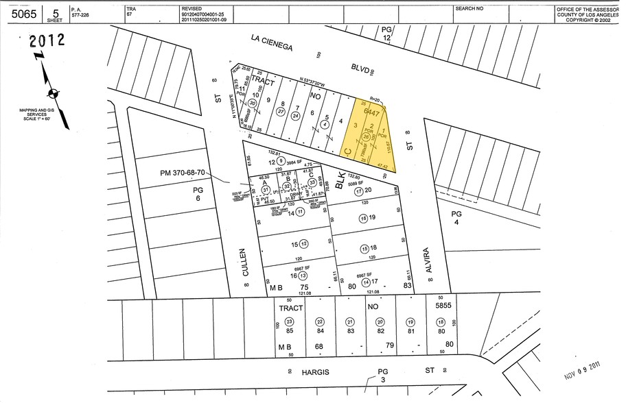 2683-2685 S La Cienega Blvd, Los Angeles, CA à louer - Plan cadastral - Image 2 de 20