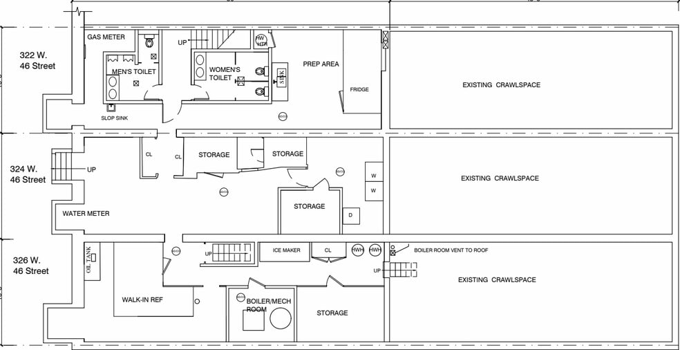 322-324-326 West 46th Street portfolio of 3 properties for sale on LoopNet.ca - Floor Plan - Image 3 of 10