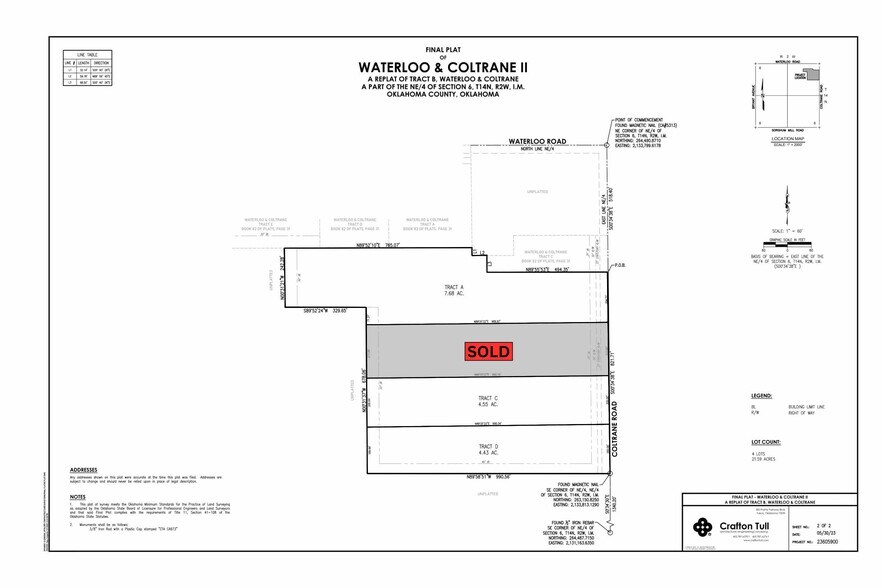 E Waterloo Road, Edmond, OK à vendre - Plan cadastral - Image 2 de 23