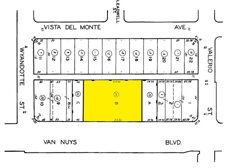 7335 Van Nuys Blvd, Van Nuys, CA à vendre - Plan cadastral - Image 1 de 1