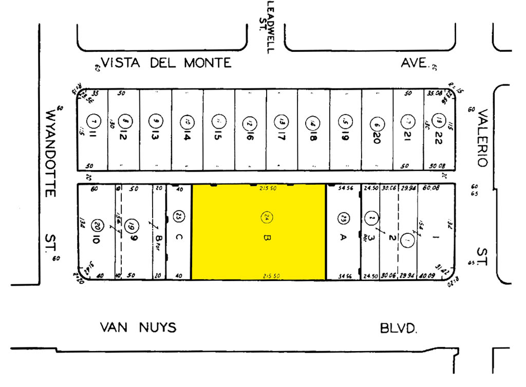 7335 Van Nuys Blvd, Van Nuys, CA à vendre Plan cadastral- Image 1 de 1