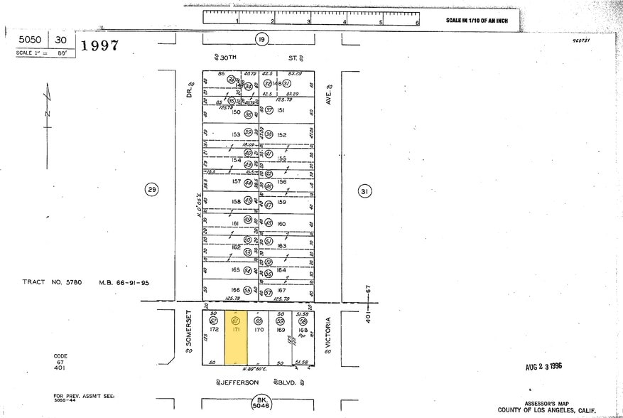 3717 W Jefferson Blvd, Los Angeles, CA for lease - Plat Map - Image 2 of 13
