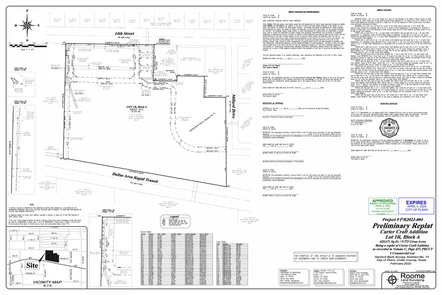 1714 14th St, Plano, TX à louer - Plan de site - Image 2 de 8