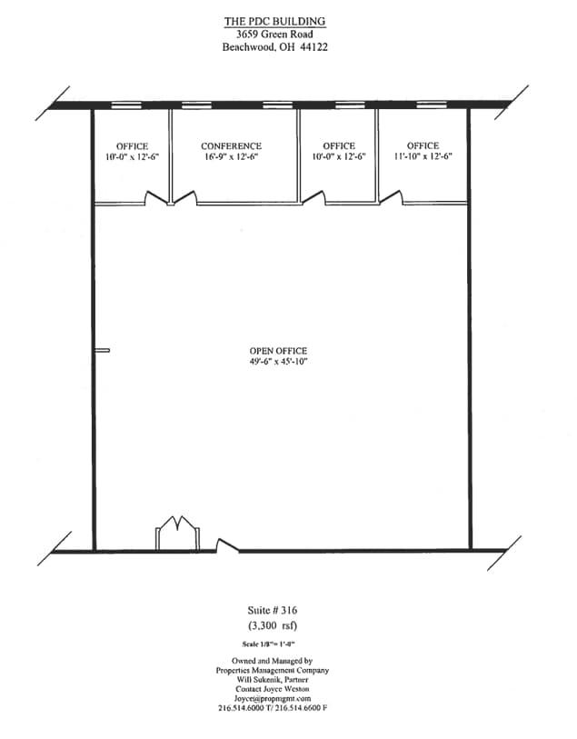 3659 Green Rd, Beachwood, OH à louer Plan d’étage- Image 1 de 1