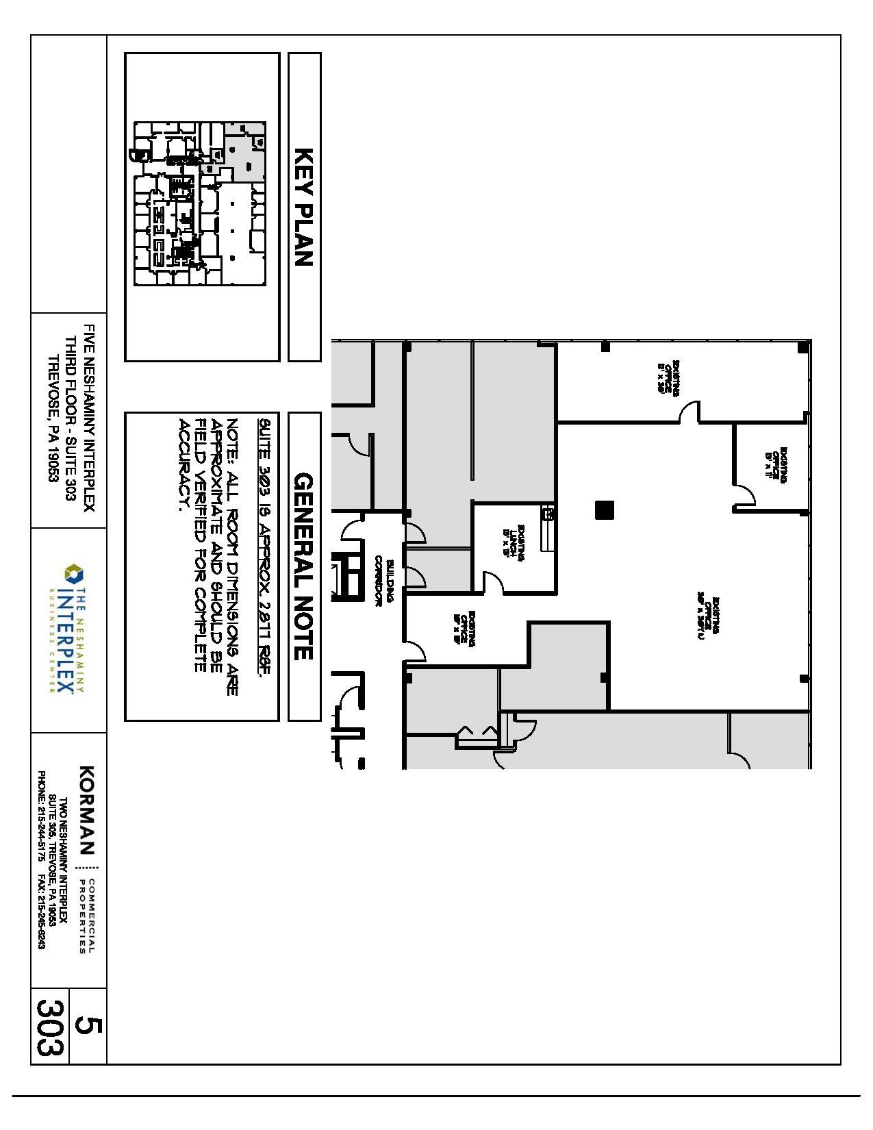 5 Neshaminy Interplex, Trevose, PA for lease Floor Plan- Image 1 of 4