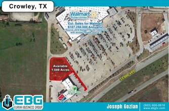1201 Fm 1187, Crowley, TX - Aerial  map view