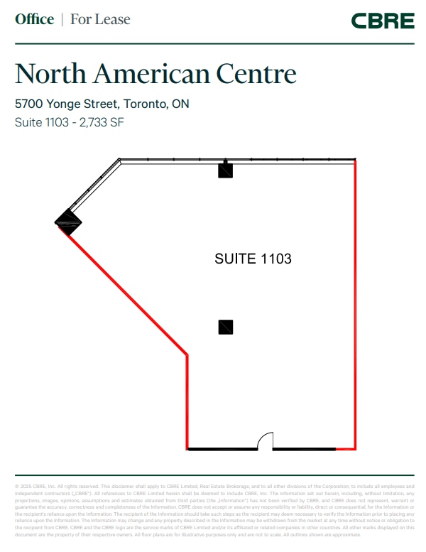5700 Yonge St, Toronto, ON à louer Plan d’étage- Image 1 de 1
