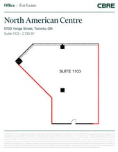 5700 Yonge St, Toronto, ON à louer Plan d’étage- Image 1 de 1