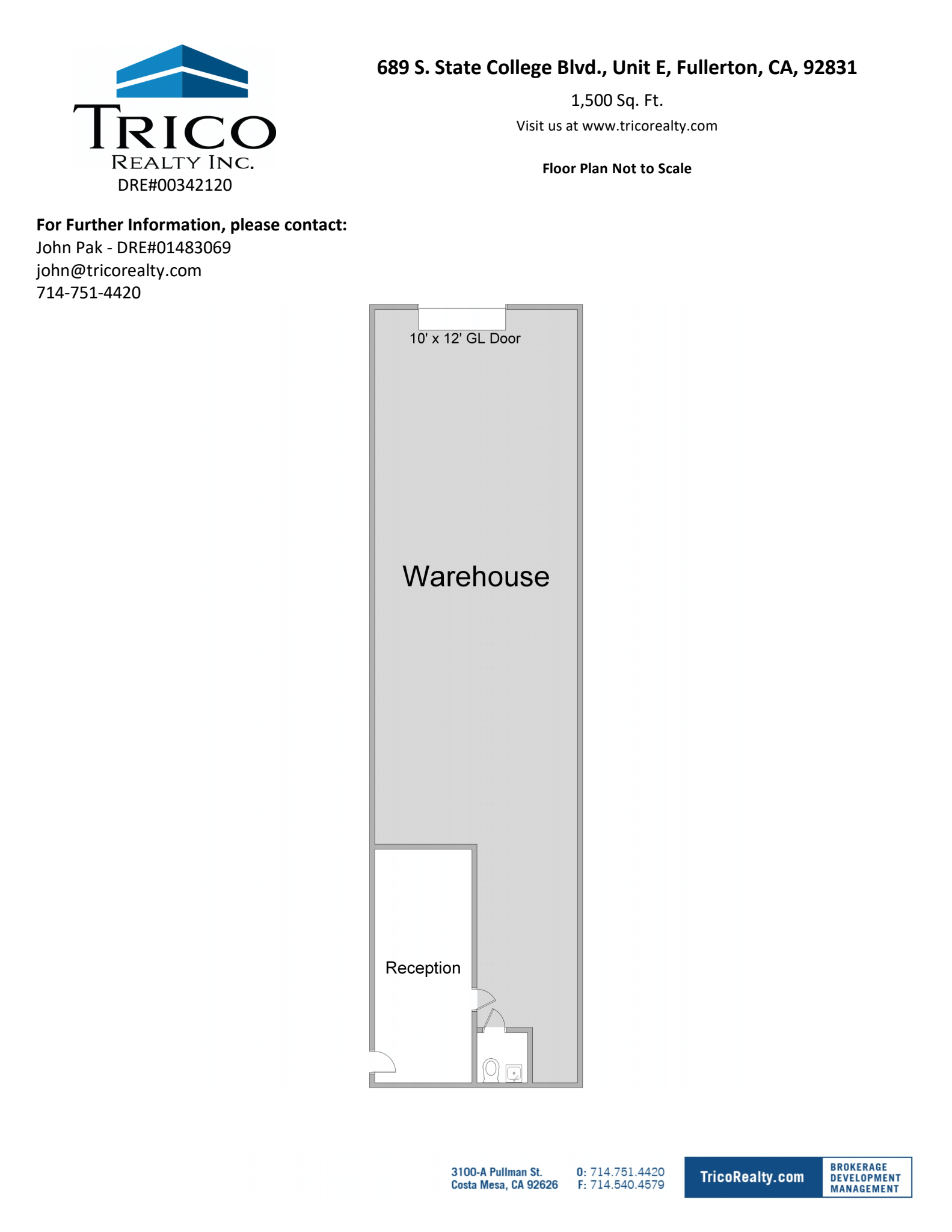 667-759 S State College Blvd, Fullerton, CA à louer Plan d’étage- Image 1 de 1