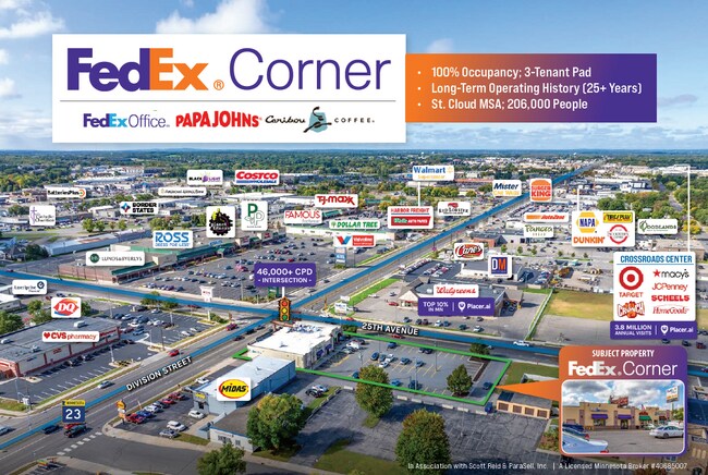 More details for 2423 Division St W, Saint Cloud, MN - Retail for Sale