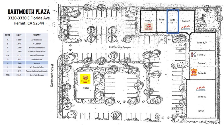 3330 E Florida Ave, Hemet, CA à louer - Plan de site - Image 3 de 9
