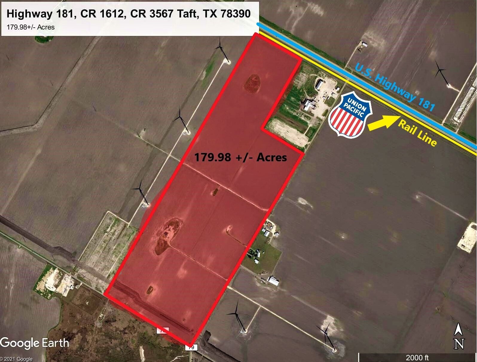 0000 Highway 181 Cr 1612 Cr 2567 Hwy, Taft, TX à vendre Aérien- Image 1 de 4