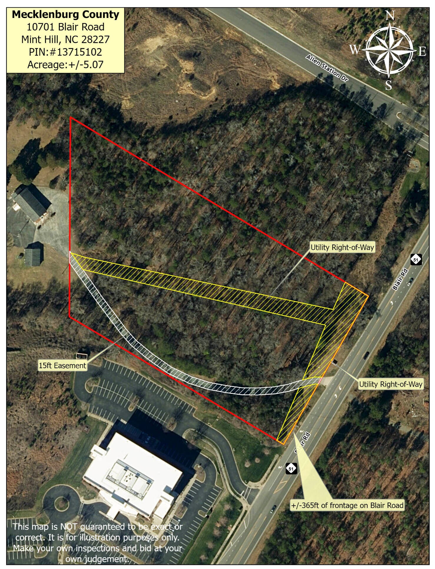 10701 Blair Rd. rd, Mint Hill, NC à vendre Aérien- Image 1 de 2