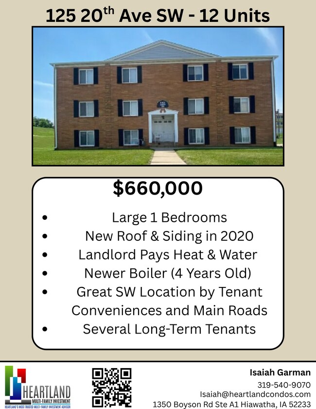 More details for 125 20th Ave SW, Cedar Rapids, IA - Multifamily for Sale