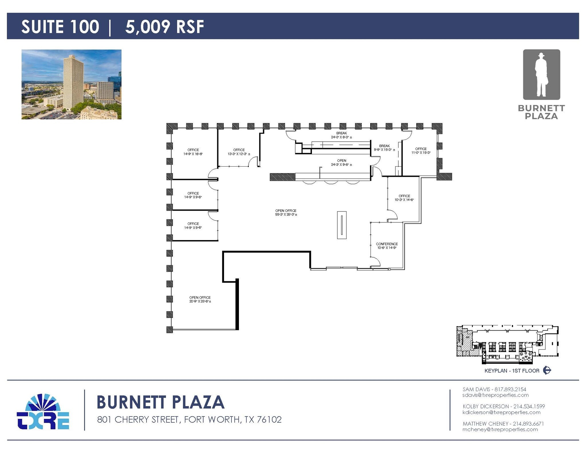 801 Cherry St, Fort Worth, TX for lease Floor Plan- Image 1 of 1